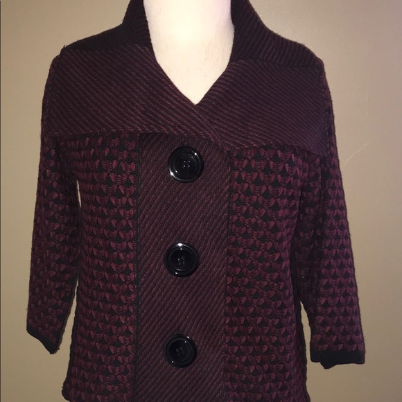 Sloni Red and black cardigan - Picture 1 of 8